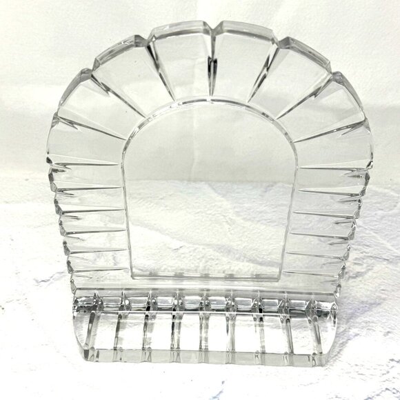 Mikasa Clear Crystal Cathedral Arch Picture Frame 4x6 Elegant Display Decor - Picture 2 of 8
